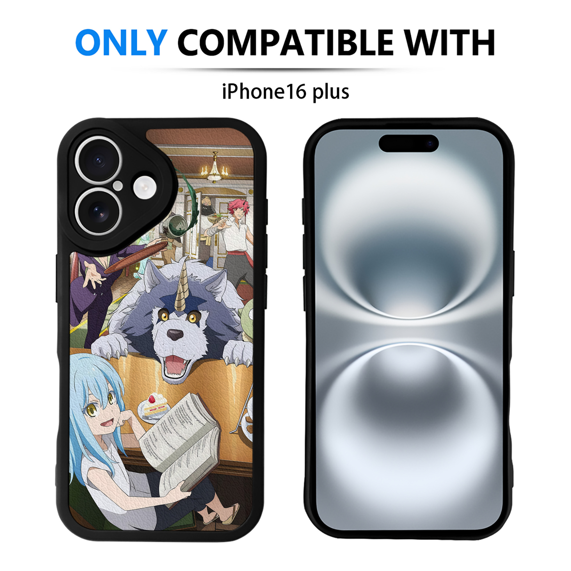 （画像用） 転スラ Regarding Reincarnated to Slime 【iPhone 16シリーズ対応】シリコンスマホケース（レザー調） 材質：シリコン